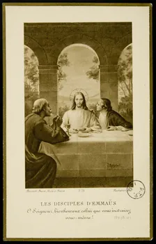 estampe LES DISCIPLES D'EMMAÜS  O Seigneur, bienheureux celui que vous instruisez  vous-même ! 1975.9.9 Photo