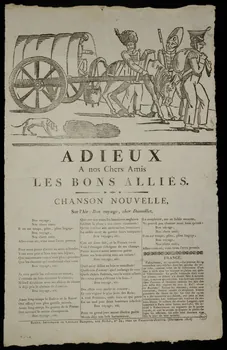 Bloquel Charles ; Bloquel-Gallier Charles imagerie ancienne ADIEUX  A nos Chers Amis  LES BONS ALLIES. Rouen 1818 1975.96.1 Photo