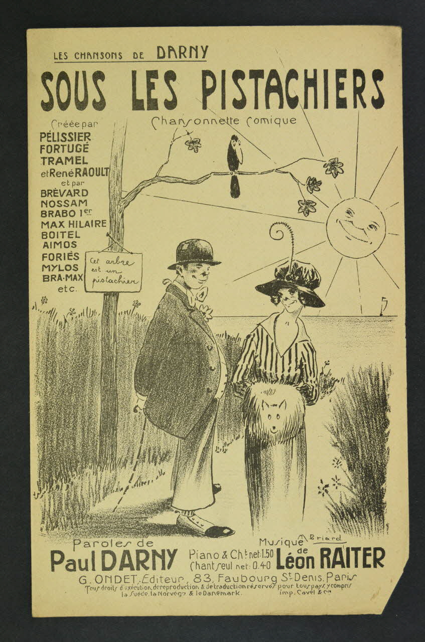Paul Darny ; Léon Raiter ; Georges Ondet chanson petit format 1919 1965.170.2 Photo Mucem