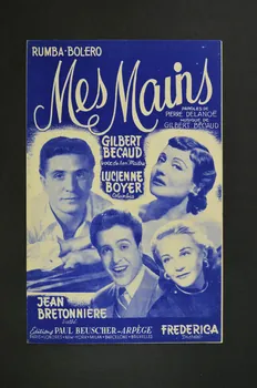 Pierre Delanoë ; Gilbert Bécaud ; Paul Beuscher chanson petit format Île-de-France, France 1953 1966.178.2  Photo Mucem