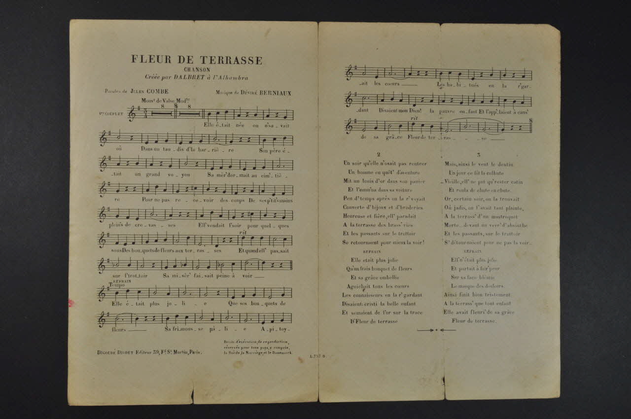 chanson petit format 1966.180.12 Photo Mucem