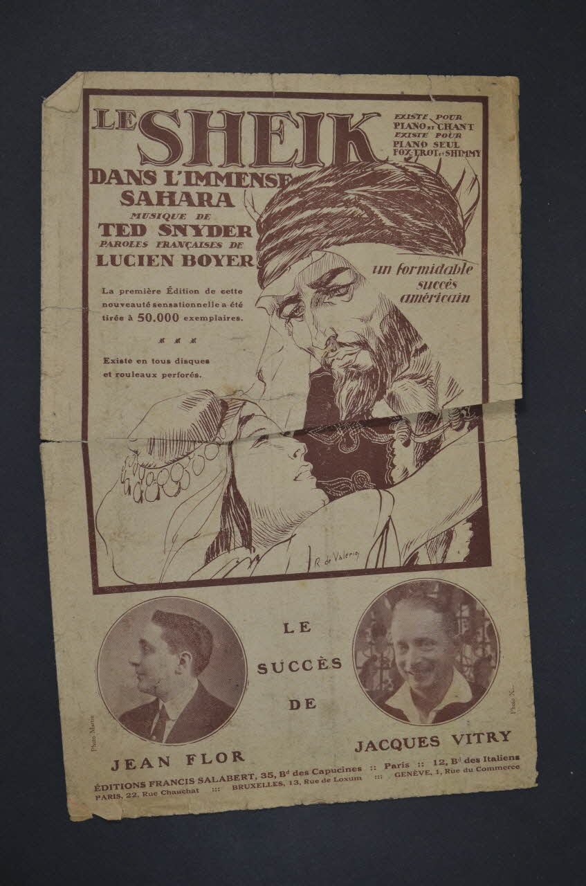 Lucien Boyer ; Ted Snyder ; Jean Flor ; Jacques Vitry ; Francis F. Salabert chanson petit format Île-de-France, France 1921 1966.180.17 Photo Mucem