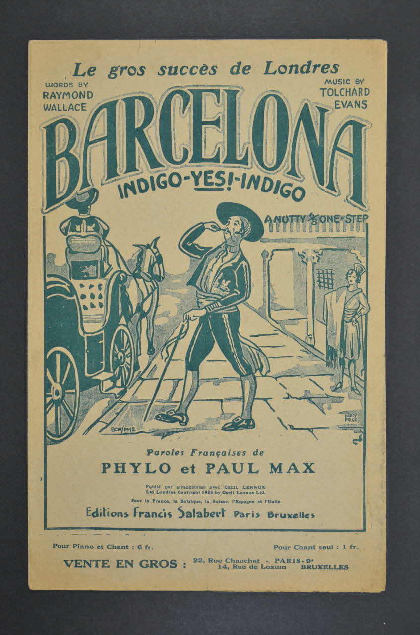 Phylo ; Tolchard Evans ; Paul Max ; Francis F. Salabert chanson petit format Île-de-France, France 1926 1966.180.24 Photo Mucem