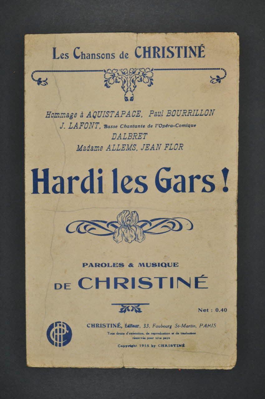 Henri Christiné chanson petit format Île-de-France, France 1915 1966.180.27 Photo Mucem