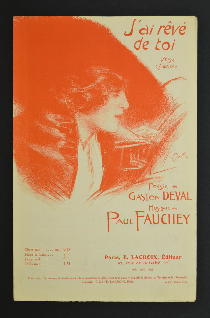 Gaston Deval ; Paul Fauchey ; E. Lacroix chanson petit format Île-de-France, France 1912 1965.172.110 Photo Mucem