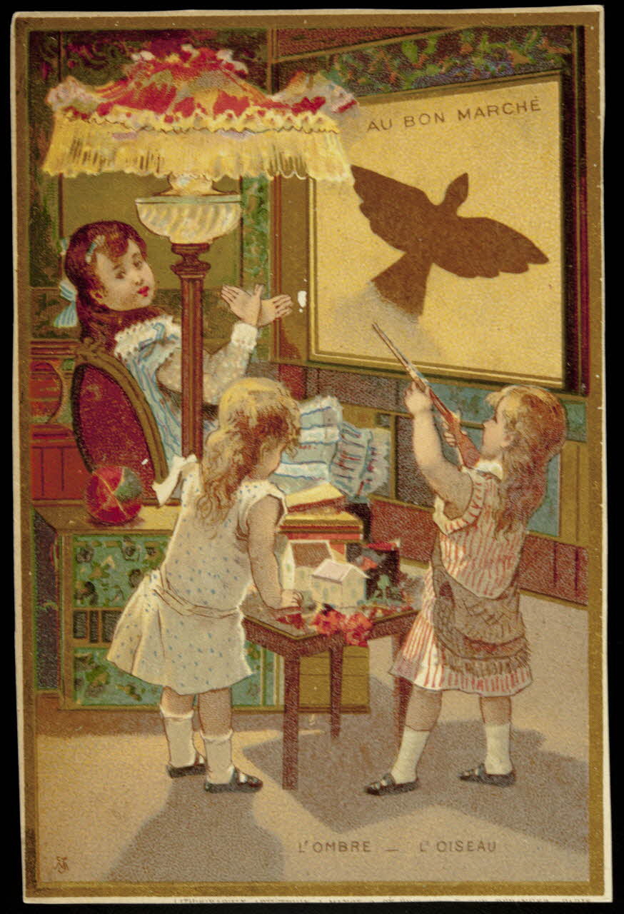 Vallet-Minot et Cie carte réclame L'OMBRE - L'OISEAU 1889 1994.25.11 Photo