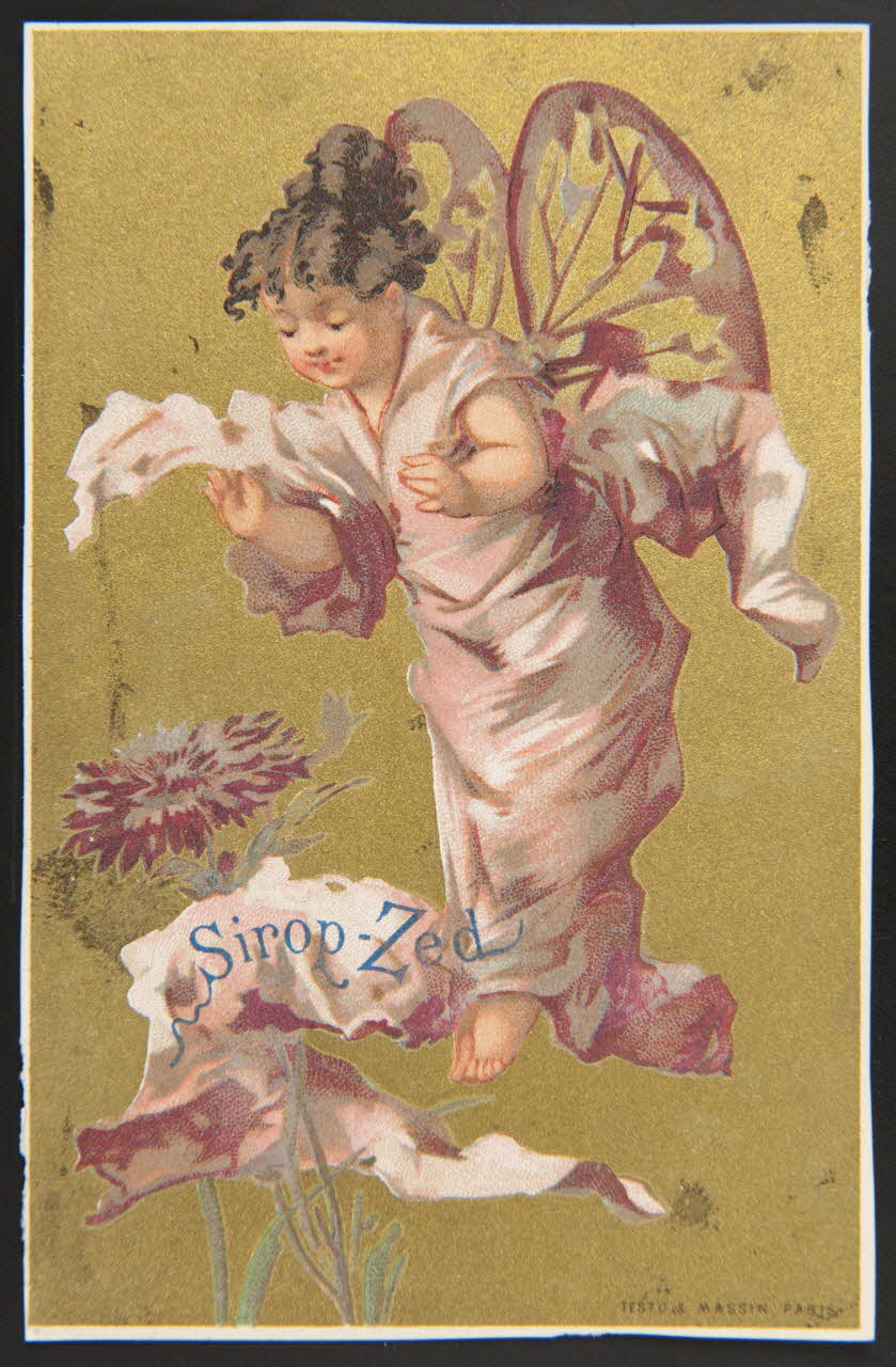Testu & Massin carte réclame Figure allégorique de fleur 1876-1886 1994.25.184 Photo