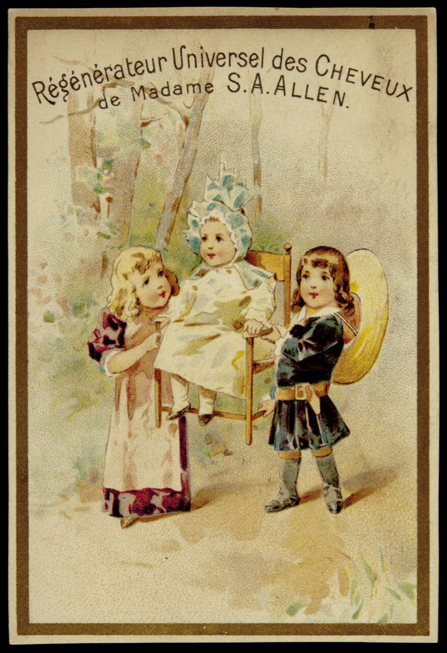 Testu & Massin carte réclame Petites filles et bébé 1879-1903 1994.25.190 Photo