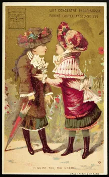 Vallet-Minot et Cie carte réclame FIGURE-TOI, MA CHERE. 1889 1994.25.24 Photo