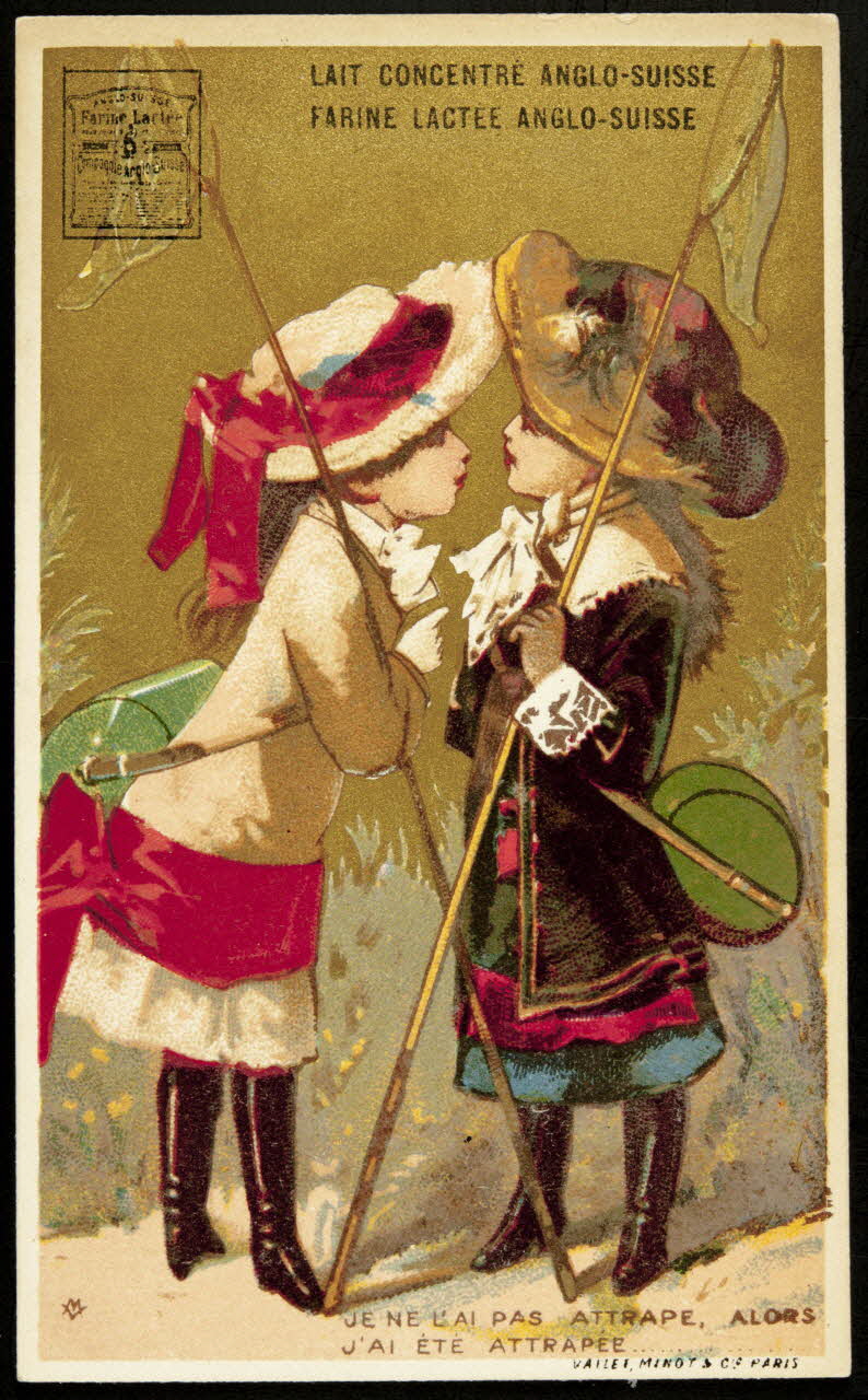 Vallet-Minot et Cie carte réclame JE NE L'AI PAS ATTRAPE, ALORS  J'AI ETE ATTRAPEE........ 1889 1994.25.26 Photo