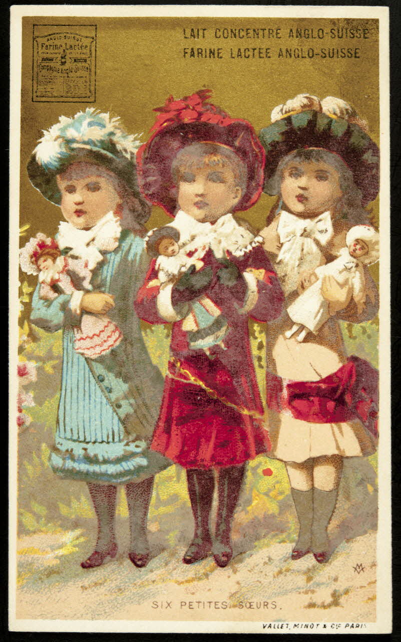 Vallet-Minot et Cie carte réclame SIX PETITES SOEURS. 1889 1994.25.28 Photo