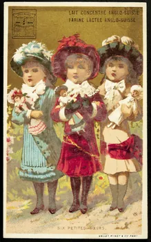 Vallet-Minot et Cie carte réclame SIX PETITES SOEURS. 1889 1994.25.28 Photo