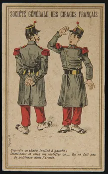carte réclame Signifie ce shako [...] de politique dans l'armée. 1994.25.32 Photo
