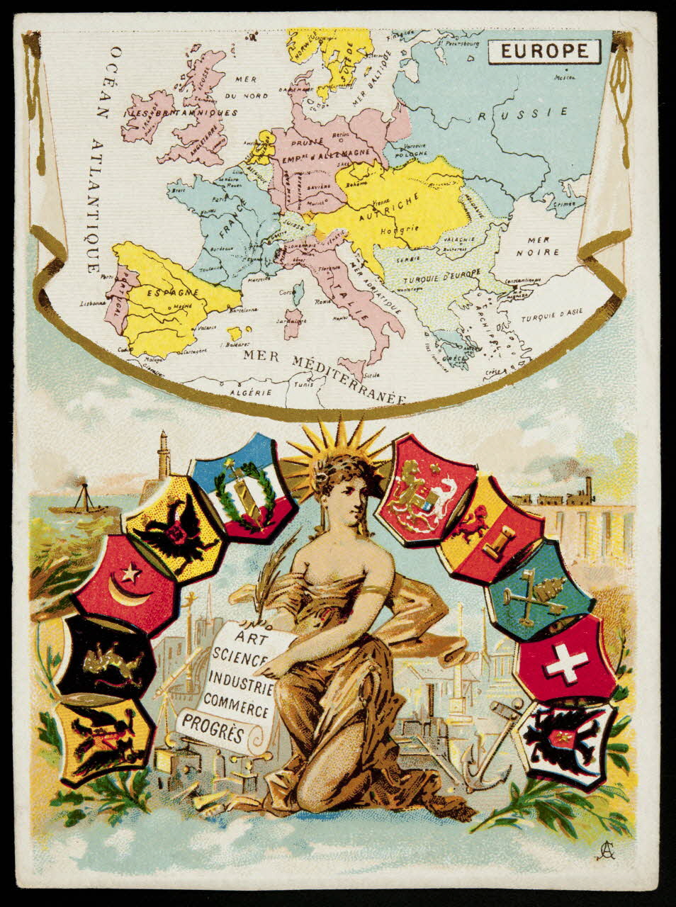 Alfred Clarey carte réclame EUROPE 1878-1893 1994.25.4 Photo