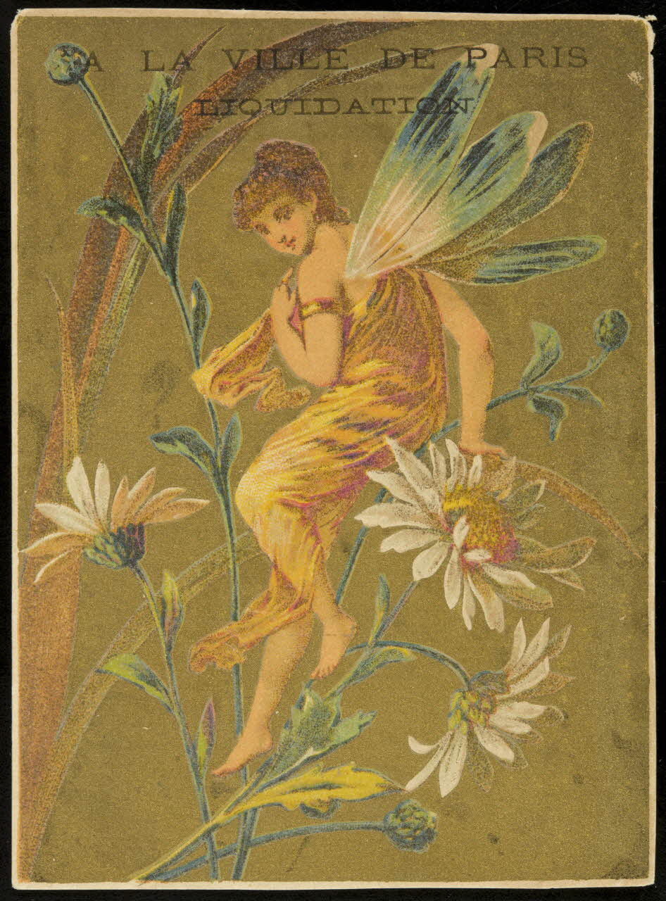 carte réclame Femme papillon 1994.25.51 Photo