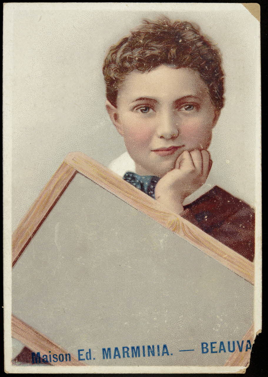 Léopold Verger carte réclame Garçon à l'ardoise 1878-1914 1994.25.56 Photo