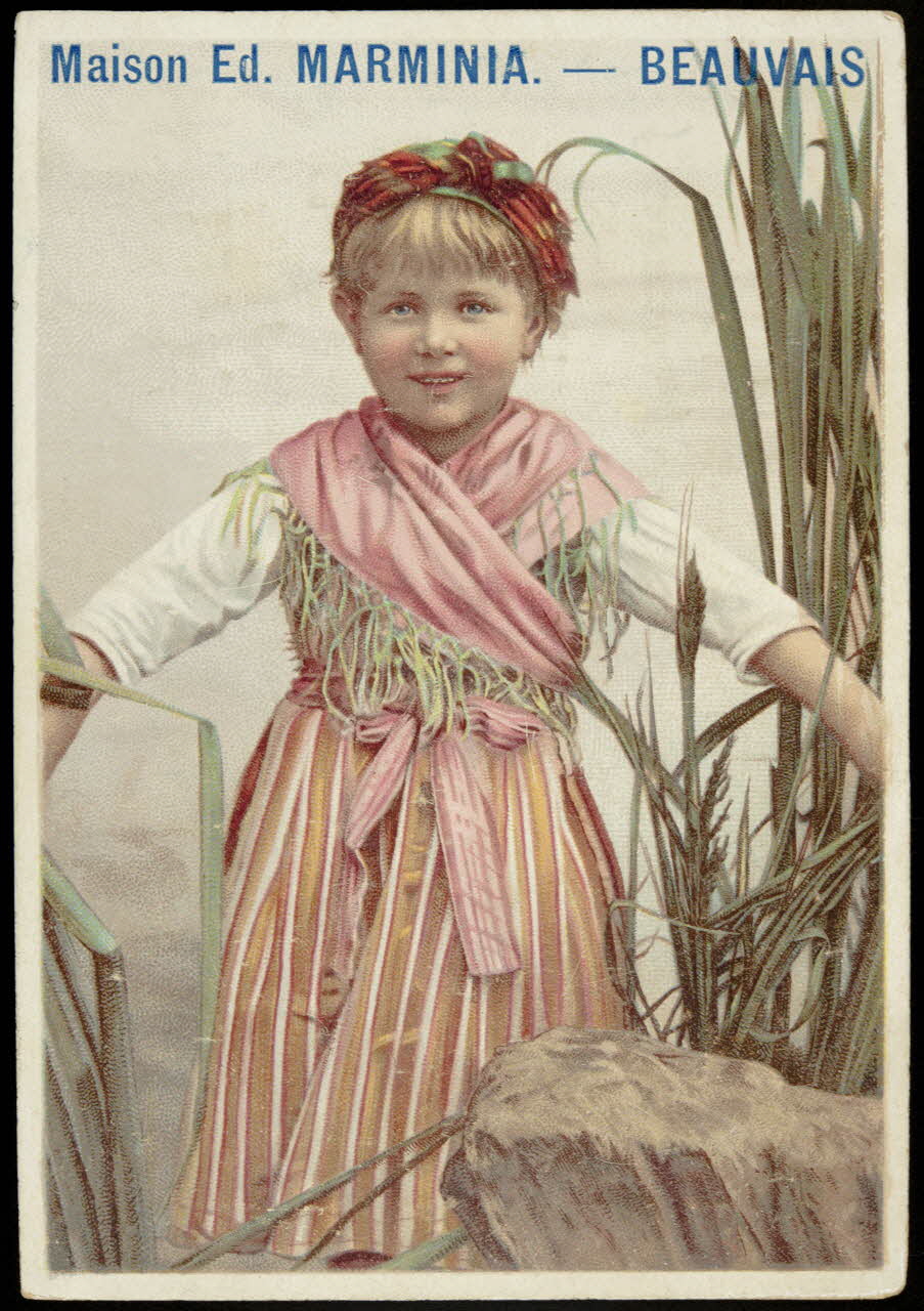 Léopold Verger carte réclame Fillette dans les roseaux 1878-1914 1994.25.62 Photo