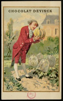 carte réclame Homme observant un melon 1994.31.100.1  Photo