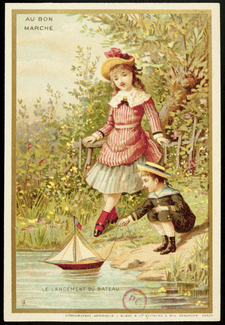 carte réclame LE LANCEMENT DU BATEAU 1994.31.127.1 Photo