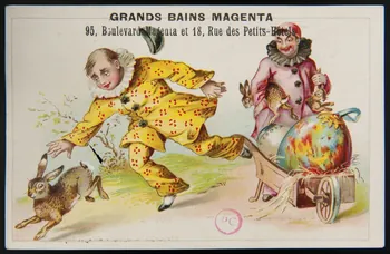 carte réclame Ramassage d'oeufs et de lièvres de Pâques 1994.31.14.1 Photo