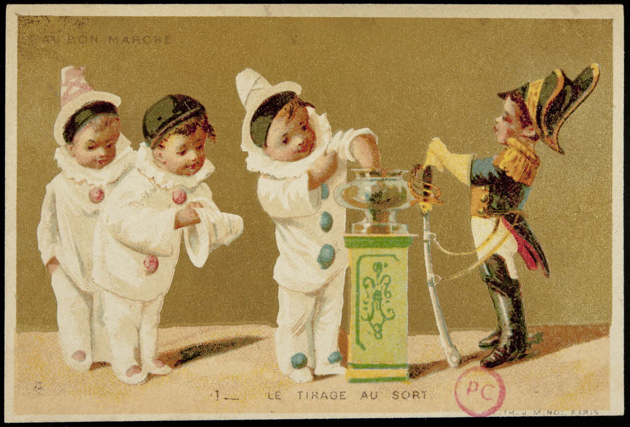 carte réclame 1 - LE TIRAGE AU SORT. 1994.31.140.1 Photo