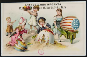 carte réclame Découverte d'oeufs de Pâques 1994.31.15.2 Photo