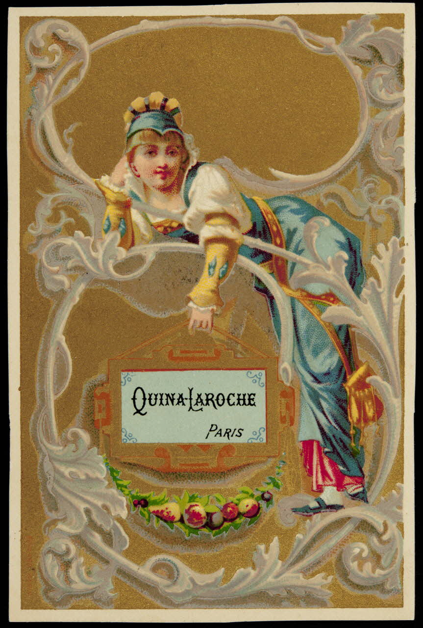 carte réclame Jeune fille dans un entrelac de feuilles d'acanthe 1994.31.169.4 Photo