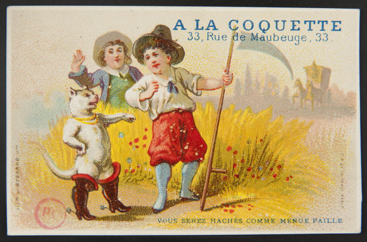 carte réclame VOUS SEREZ HACHES COMME MENUE PAILLE 1994.31.17.1 Photo