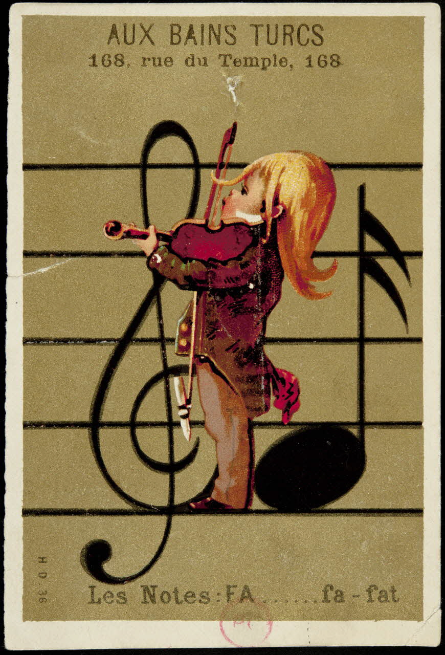 carte réclame Les Notes : FA... fa - fat 1994.31.178.1 Photo