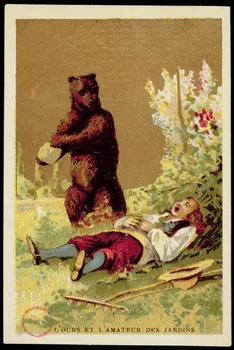 carte réclame L'OURS ET L'AMATEUR DES JARDINS 1994.31.179.1  Photo