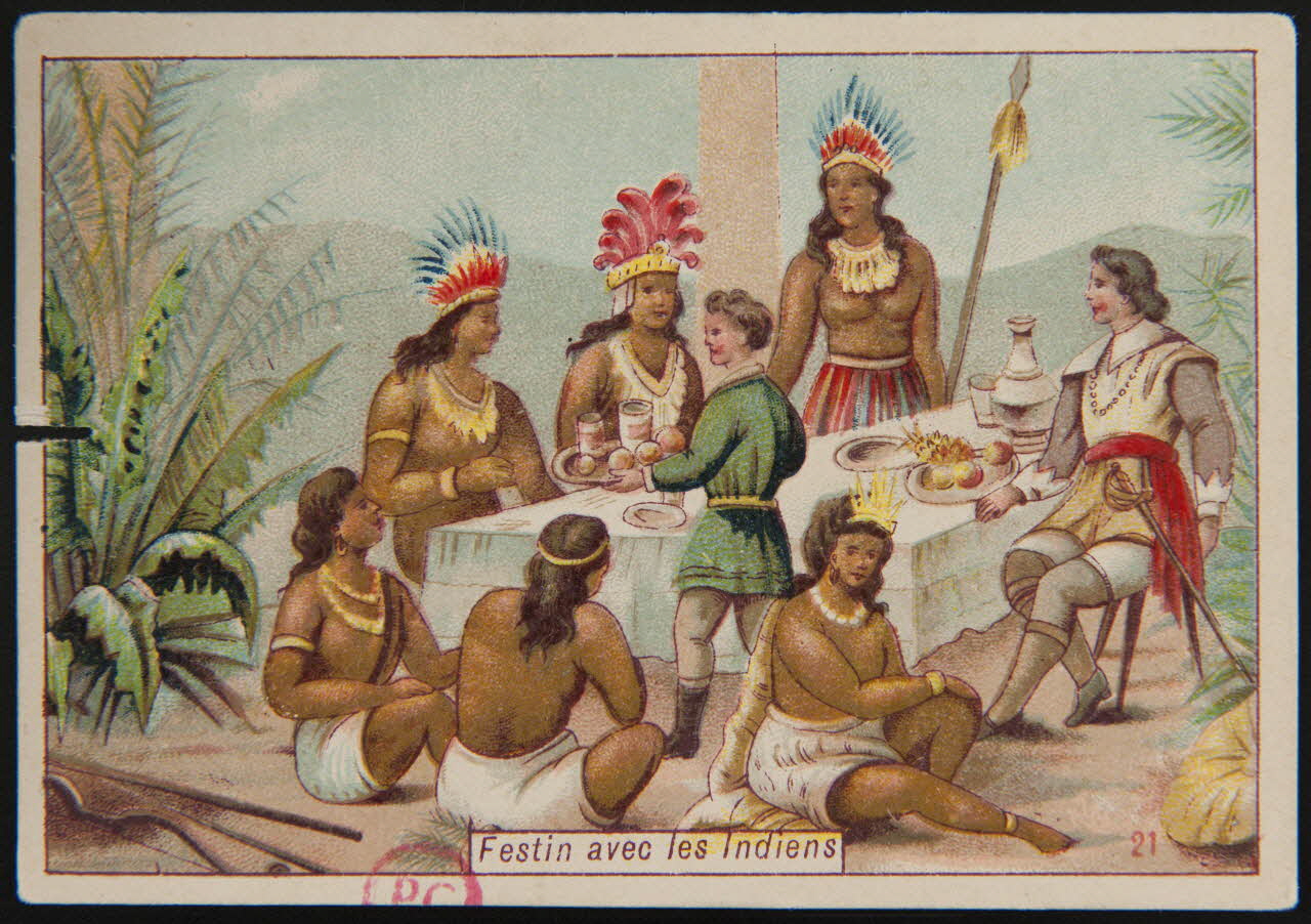 carte réclame Festin avec les Indiens. 1994.31.181.3 Photo