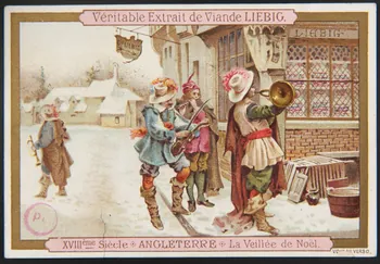 carte réclame XVIIIème Siècle, ANGLETERRE, La Veillée de Noël. 1892 1994.31.21.1 Photo