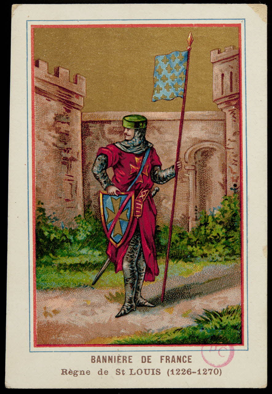 carte réclame BANNIERE DE FRANCE  Règne de St LOUIS (1226-1270) 1994.31.210.1 Photo