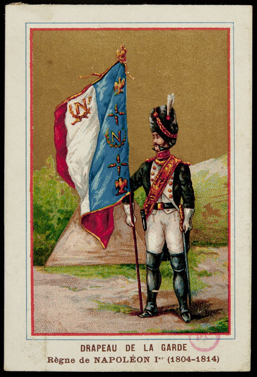 carte réclame DRAPEAU DE LA GARDE  Règne de Napoléon Ier (1804-1814) 1994.31.210.4 Photo