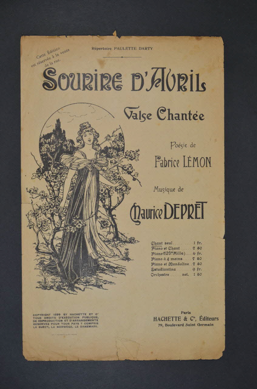 Maurice Depret ; Fabrice Lemon ; Paulette Darty ; Hachette chanson petit format Île-de-France, France 1899 1965.172.131 Photo Mucem