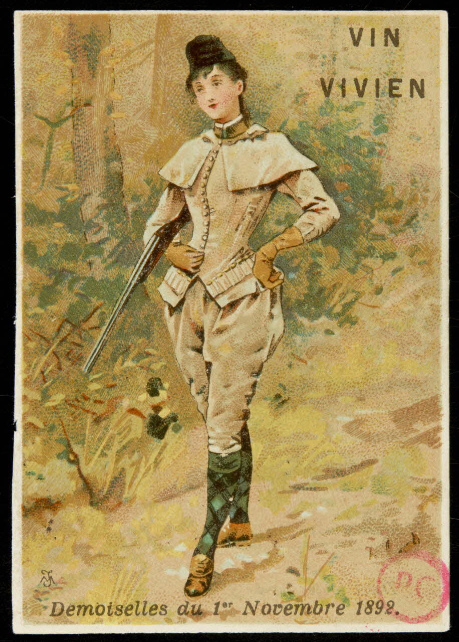 carte réclame Demoiselles du 1er novembre 1892. 1889 1994.31.218.1 Photo