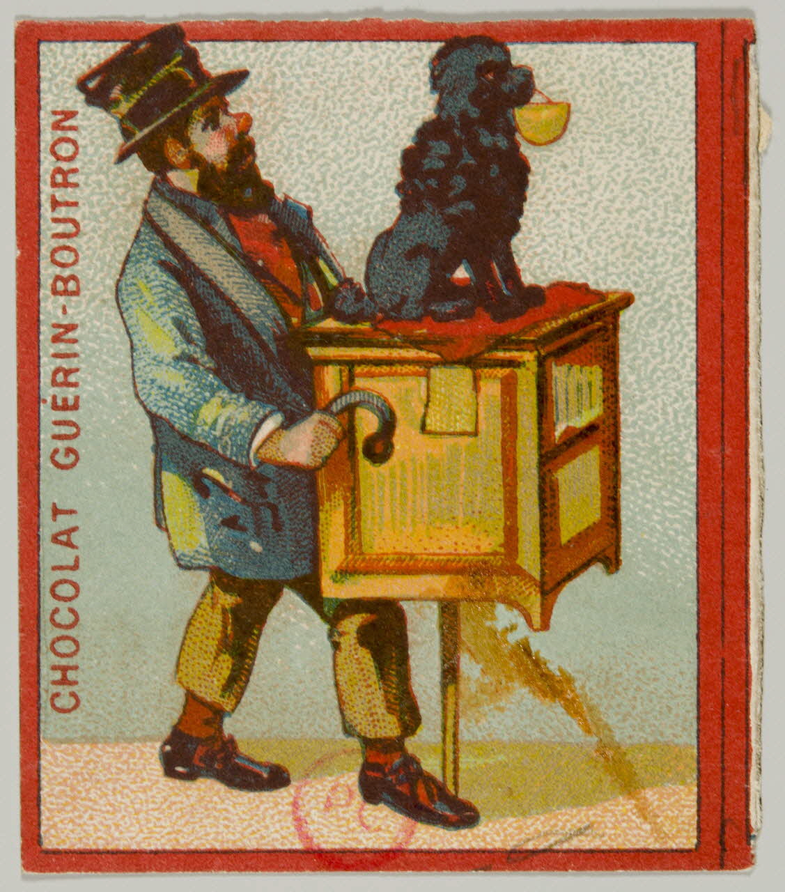 carte réclame Homme qui joue de l'orgue de barbarie 1994.31.236.1 Photo