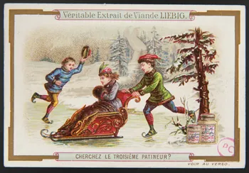 carte réclame CHERCHEZ LE TROISIEME PATINEUR ? 1891 1994.31.26.1 Photo