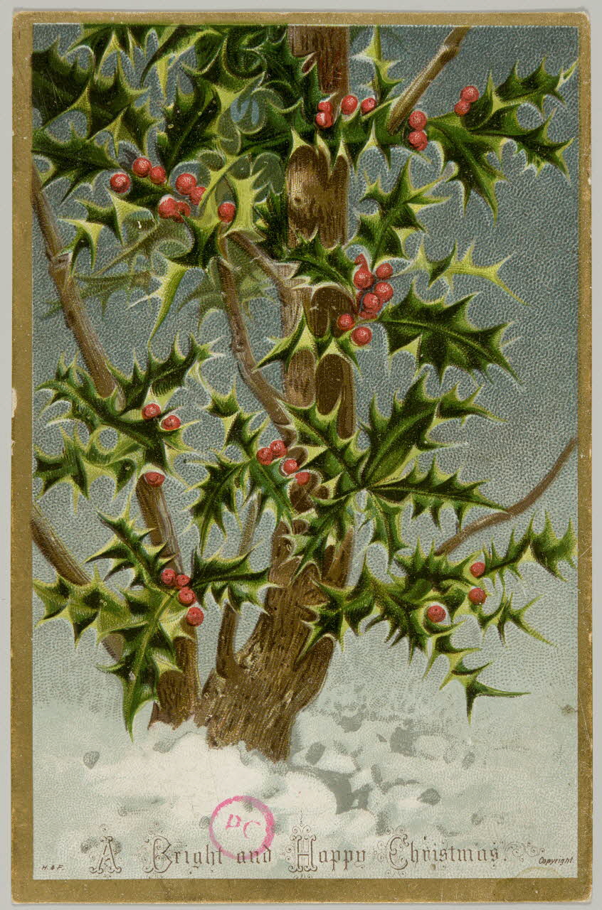 carte réclame A Bright and Happy Christmas. 1994.31.262.1 Photo
