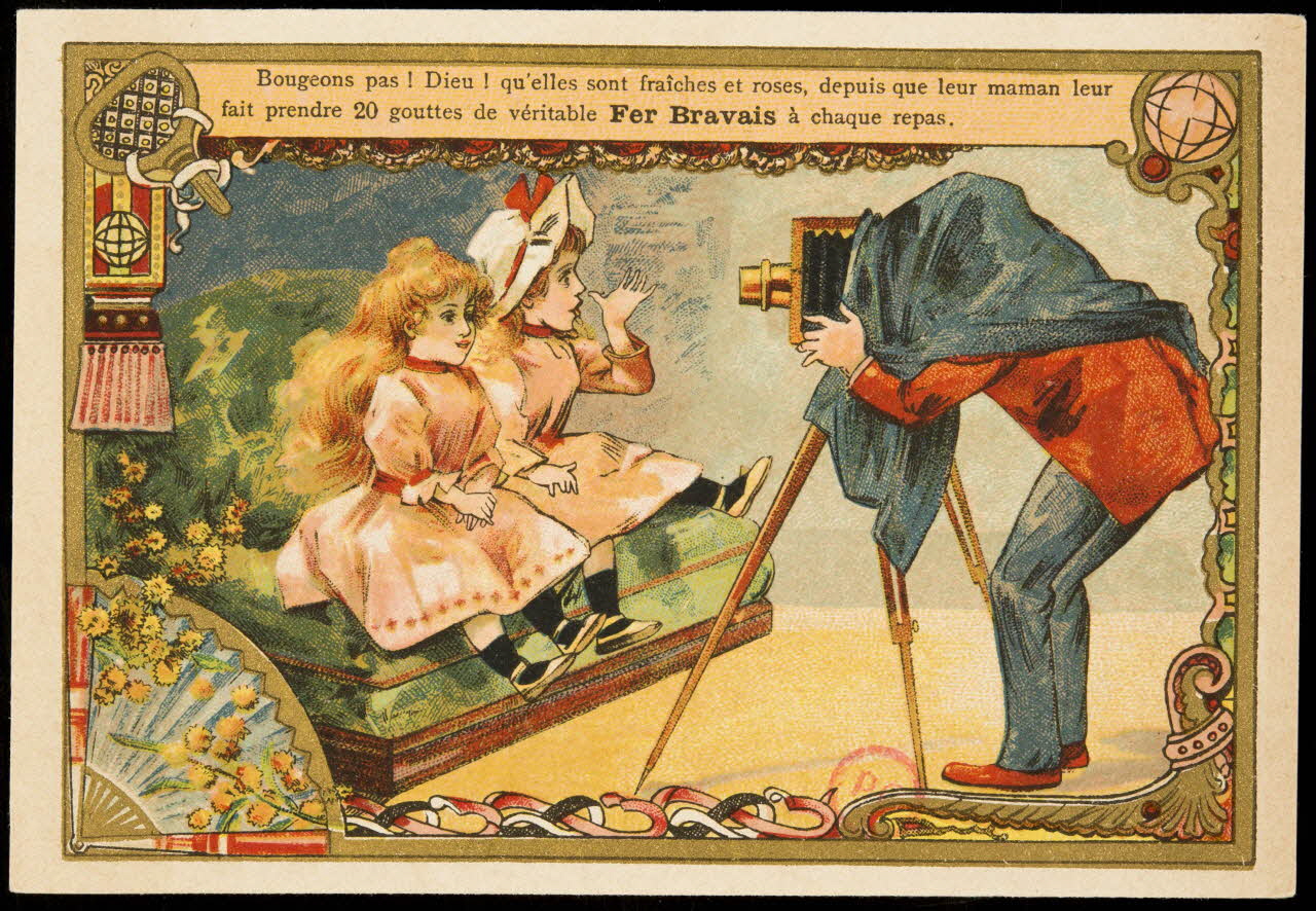 carte réclame Bougeons pas ! Dieu ! qu'elles sont fraîches et roses, depuis que leur maman (...) repas. 1994.31.300.1 Photo