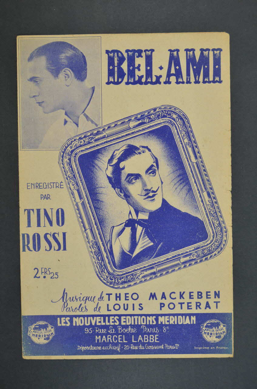 Hans Fritz Beckmann ; Théo Mackeben ; Louis Poterat ; Tino Rossi ; Méridian, Les Nouvelles éditions; chanson petit format Île-de-France, France 1939 1965.172.137 Photo Mucem