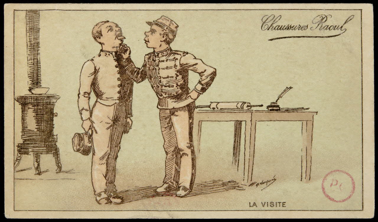 L. Pacon carte réclame LA VISITE 1886-1889 1994.31.47.5 Photo