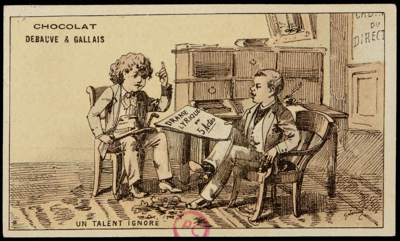 L. Pacon carte réclame UN TALENT IGNORE 1886-1889 1994.31.47.8 Photo