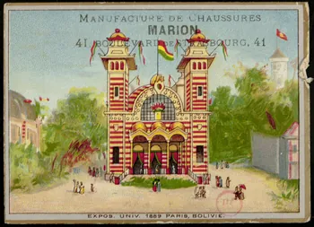 carte réclame EXPOS. UNIV. 1889 PARIS, BOLIVIE 1994.31.5.1 Photo