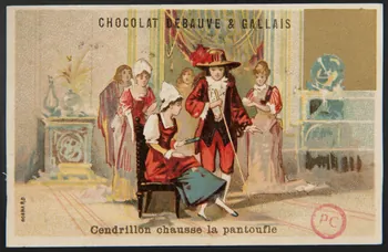 carte réclame Cendrillon chausse la pantoufle 1994.31.62.1 Photo