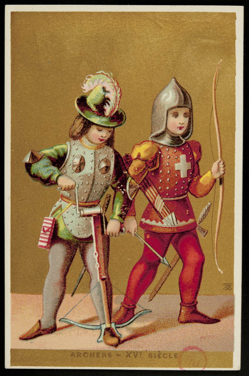 carte réclame ARCHERS - XVE. SIECLE 1994.31.85.1 Photo