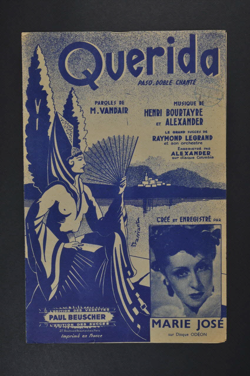 Henri Bourtayre ; Maurice Alexander ; Maurice Vandair ; Raymond Legrand ; Maître Alexander ; Paul Beuscher chanson petit format Île-de-France, France 1942 1966.184.4 Photo Mucem