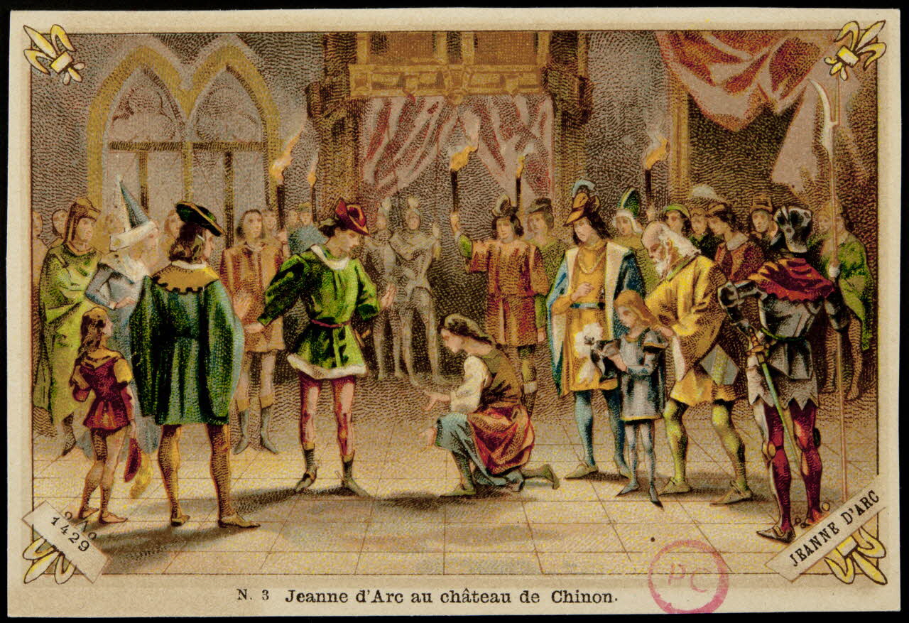 carte réclame JEANNE D'ARC 1429  N° 3 Jeanne d'Arc au château de Chinon 1994.31.97.2 Photo