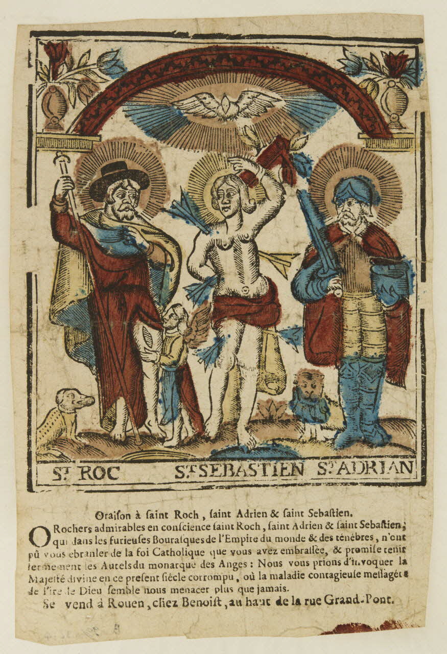 Benoît imagerie ancienne ST ROC ST SEBASTIEN ST ADRIAN Rouen 1739-1749 1994.32.4 Photo