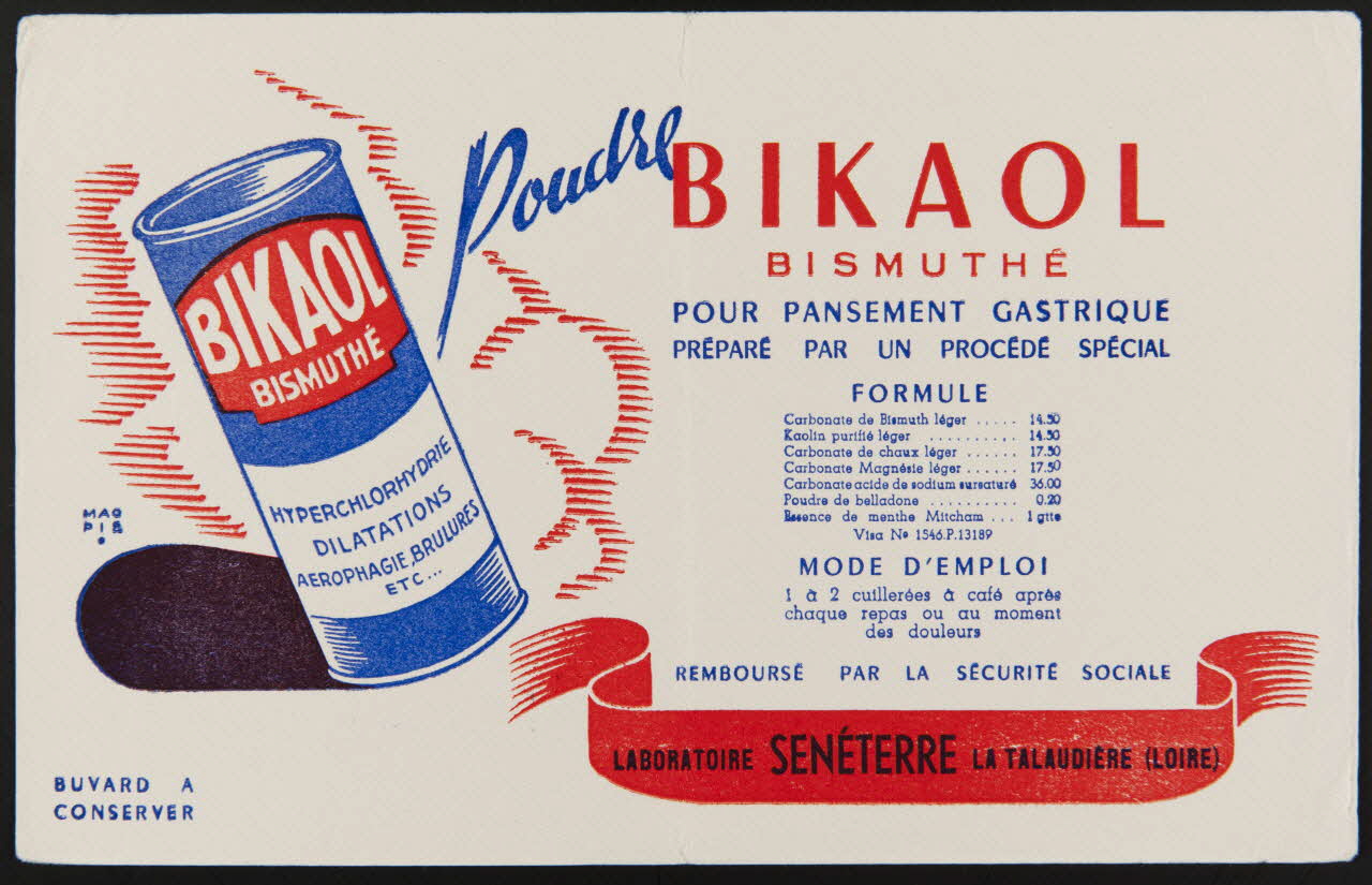 buvard publicitaire BIKAOL  BISMUTHE 1994.34.1008 Photo